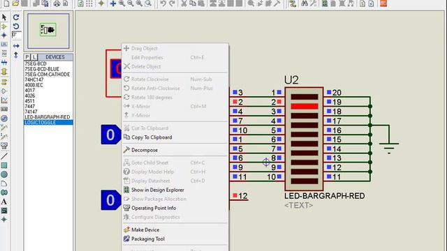 CD4017 Counter IC Proteus Simulation Example Circuit смотреть онлайн