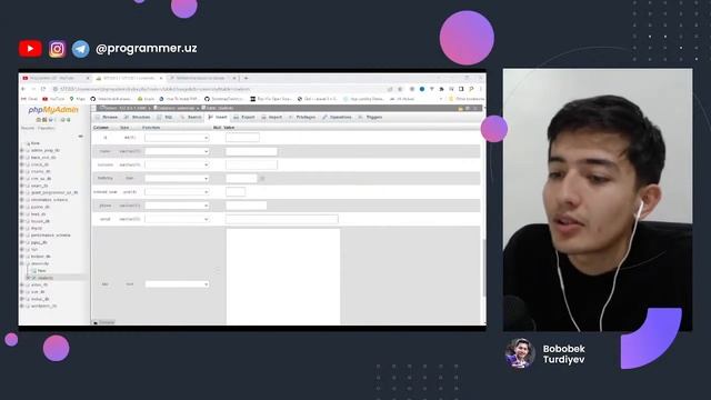 ? Ma'lumotlar bazasi - MySQL - PHP Dasturlash tili - 10/21 KUN смотреть онлайн