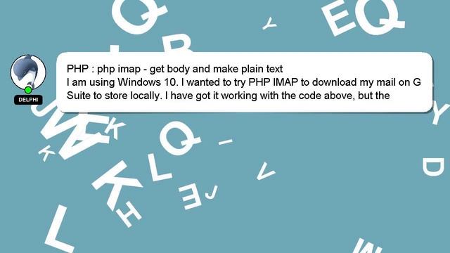 PHP : php imap - get body and make plain text смотреть онлайн