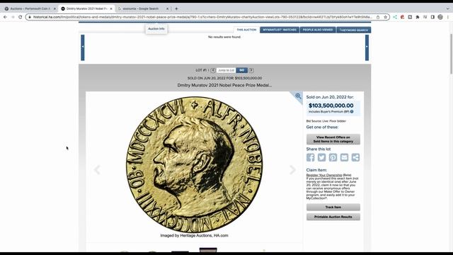 Sold For $100,500,000! World Record For A Numismatic Item Exonumia смотреть онлайн