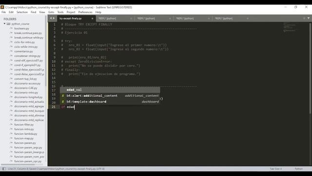 Try Except & Finally смотреть онлайн