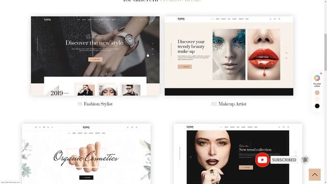 Sana - Fashion Stylist Beauty Salon and Makeup Artist WordPress Theme смотреть онлайн