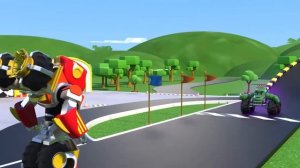 ОГОНЬ против ЛЬДА! Злой Робот заморозил весь город! Супер Робот, останови его! - Авто Трансформер