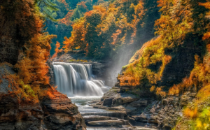 Потрясающий лесной водопад.  Успокаивающий белый шум ✦ Звуки Природы Для Сна ✦ Sounds Of The Forest