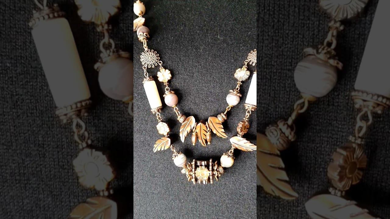 Агат Ботсвана и перламутр #jewelry #handmade смотреть онлайн