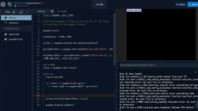 Pygame Video Tutorial 2 Moving Text across the Screen смотреть онлайн