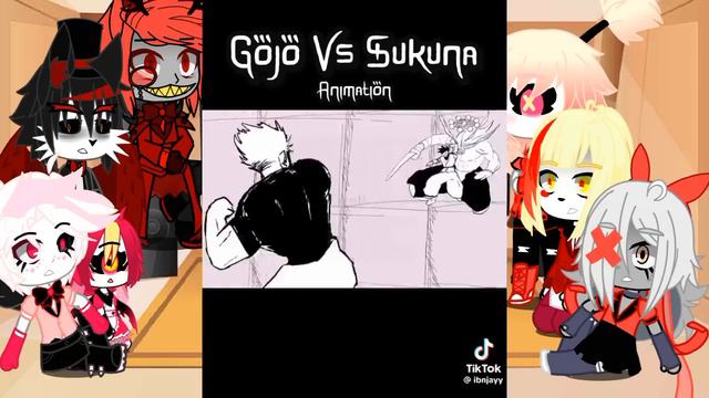 hazbin hotel reacts to y/n as ryomen sukuna vs gojo as the new executioner leader смотреть онлайн