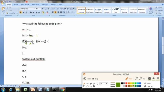 Pre-Increment & Post-Increment in Java mcq| increment operator in java example code| java operators смотреть онлайн