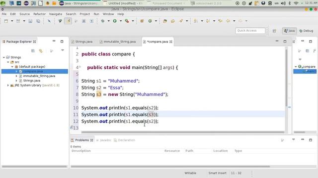 5 Java advanced Strings equals دوال النصوص المساواة смотреть онлайн