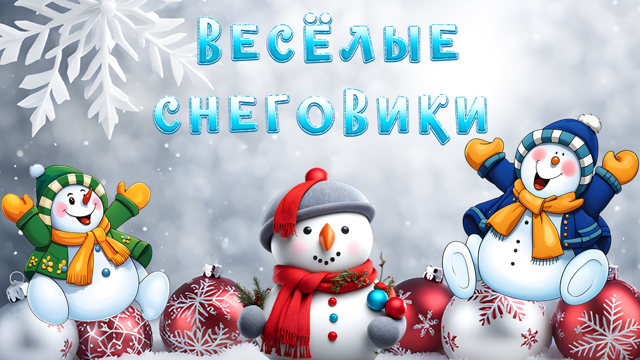 Весёлые снеговики Бесплатные клипарты (без авторских прав) ссылка на скачивание в описании смотреть онлайн
