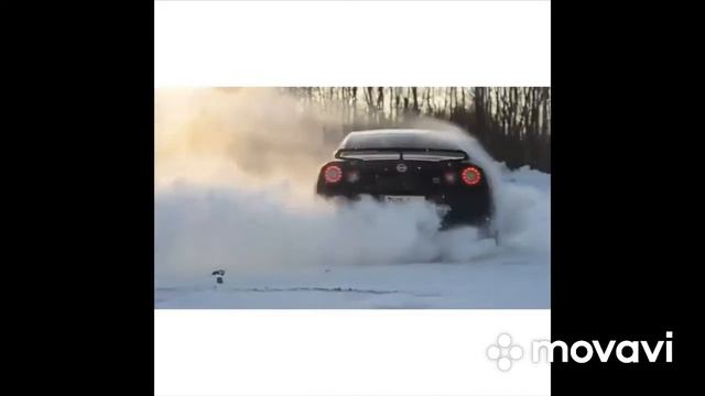 Nissan GTR drift. Дрифт зимой. Exhaust . Sound. Звук выхлопа . смотреть онлайн