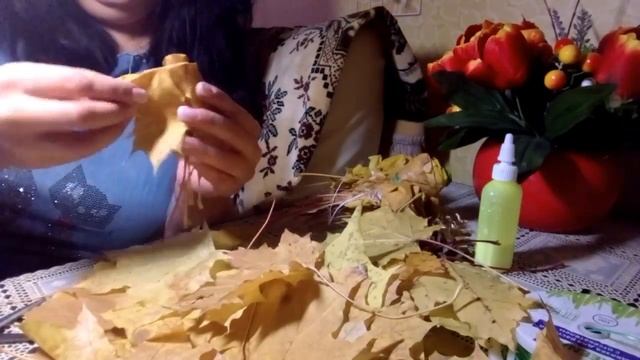 Розы из кленовых листьев. Осенний декор.Roses From Maple Leaves. Autumn Decor.