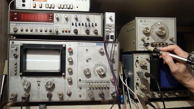 Входное сопротивление осциллографа С1-75 с ПВЗ 1.