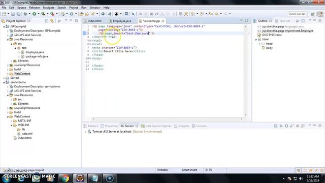 JSP useBean Action tag and Java Bean Class Example смотреть онлайн