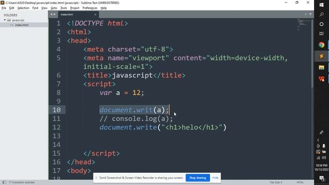 Javascript part 1(13-10-2022) смотреть онлайн