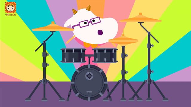 Drum Boogie♫ _ Musical Instruments Song _ Wormhole Learning смотреть онлайн