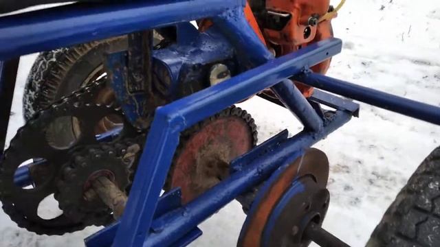 Трицикл с двигателем от бензопилы дружба смотреть онлайн