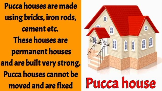 Types of houses | kutcha house and Pucca house| different types of houses | types of houses for kid смотреть онлайн
