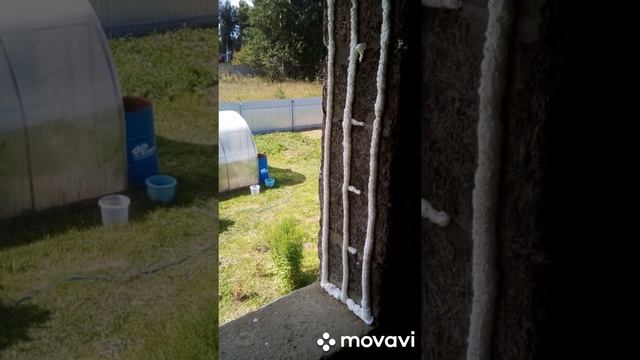 Утепление оконного проёма. Дом из арболита. смотреть онлайн