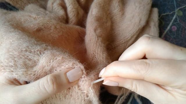 Как прикеттлевать рукав. Свитер Розовый Песок 3 часть. смотреть онлайн