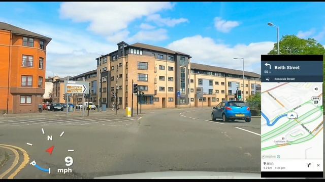 Preview - Anniesland Driving Test Route with Sat Nav Instructions - New Route 8 Preview | 4K смотреть онлайн