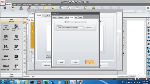 Godex Barcode Printer With GoLabel Software and Database смотреть онлайн