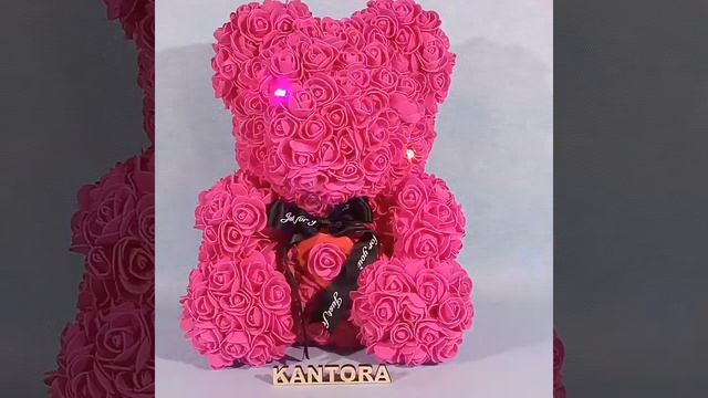 KANTORA-VL Медведь Мишка из 3D 3Д цветов роз. смотреть онлайн