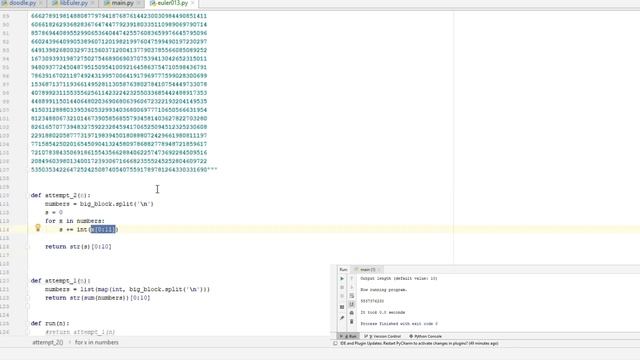 Euler and Python! Ep 013 - Large Sum смотреть онлайн