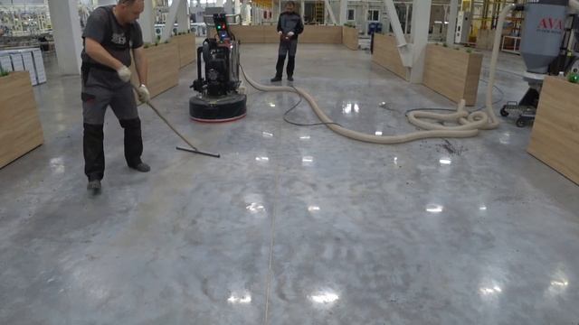 Полировка бетонного пола.Технологическая очистка бетонного пола. Топпинг для бетона. Шлифовка бетон смотреть онлайн