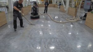 Полировка бетонного пола.Технологическая очистка бетонного пола. Топпинг для бетона. Шлифовка бетон