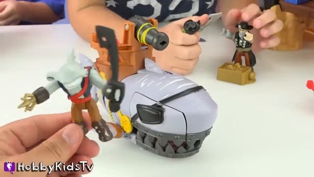 PIRATE ADVENTURES COMPILATION! Treasure and Toy Play by HobbyKids смотреть онлайн