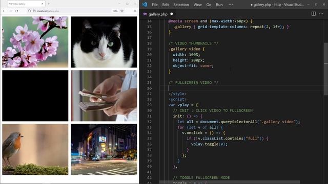 Simple PHP Video Gallery (No Database) смотреть онлайн