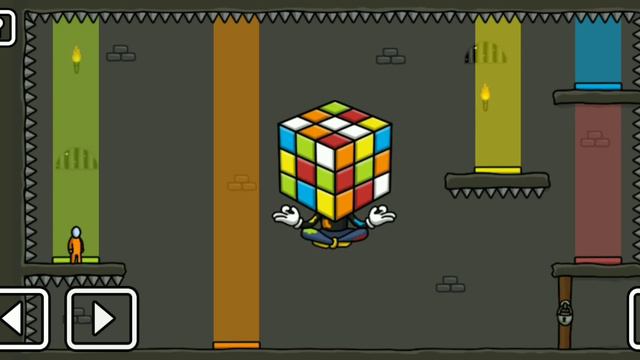 Как проходить One level 3. Уровень 12. Первый босс. Кубик Рубика смотреть онлайн