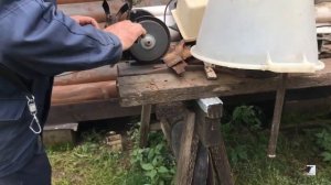 Испытание насадки культиватора на бензотриммер.