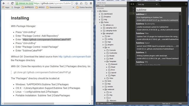 Instalando e utilizando snippets para CakePHP no Sublime Text 3 смотреть онлайн