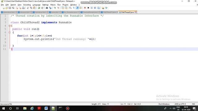 Java Thread Creation by Runnable Interface смотреть онлайн