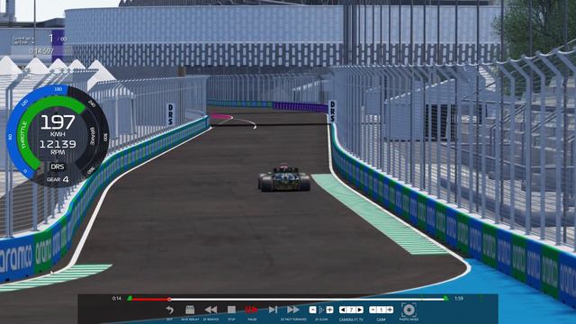 Lewis Hamilton Mercedes W12 Onboard at Jeddah | Assetto Corsa смотреть онлайн