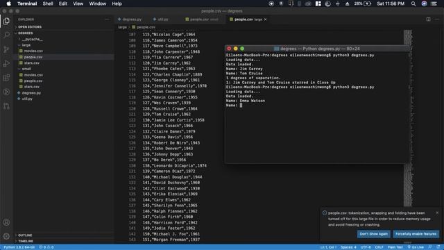 Harvard CS50 AI with Python 2020: Degrees смотреть онлайн
