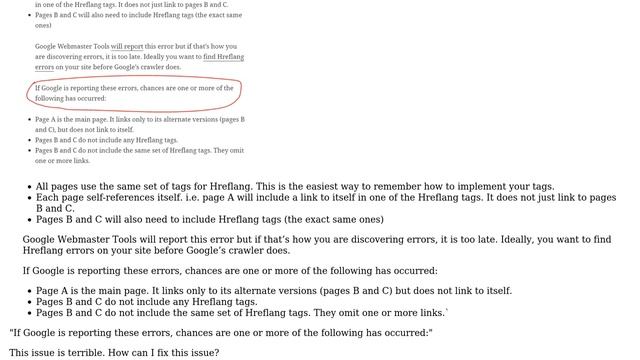 Missing reciprocal hreflang (no return-tag). Some pages don't include hreflang links to all the... смотреть онлайн