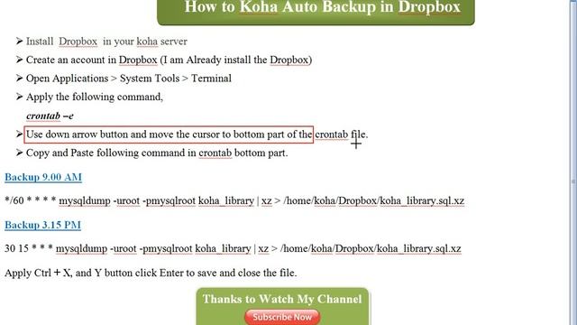 How to Koha Auto Backup in Dropbox | Lib Power Tech смотреть онлайн