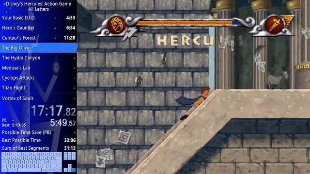 Disney's Hercules: Action Game All Letters Speedrun in 33:23 (PC Steam version) смотреть онлайн