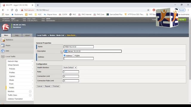 f5 BIG IP | How to create nodes, pool, pool members on F5?| How to enable health monitor| Lec 5 202 смотреть онлайн