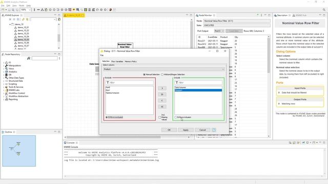 Knime ? Фильтрация данных. Row Filter. Row Splitter. Reference, Rule-based Row Filter. Filter Apply смотреть онлайн