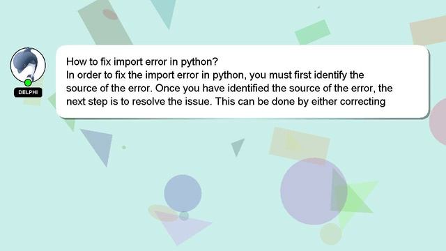 How to fix import error in python? смотреть онлайн