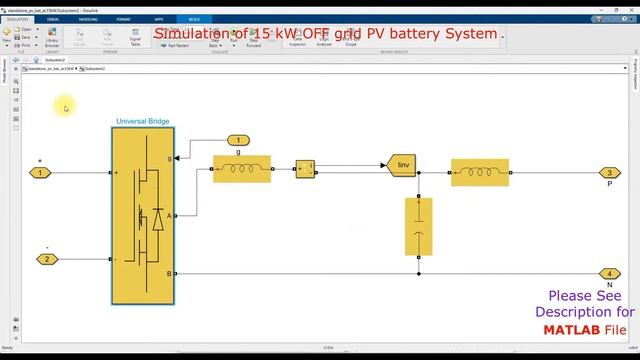 PV BATTERY GRID CONNECTED SYSTEM USING MATLAB