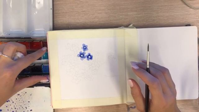 Рисуем цветы акварелью
