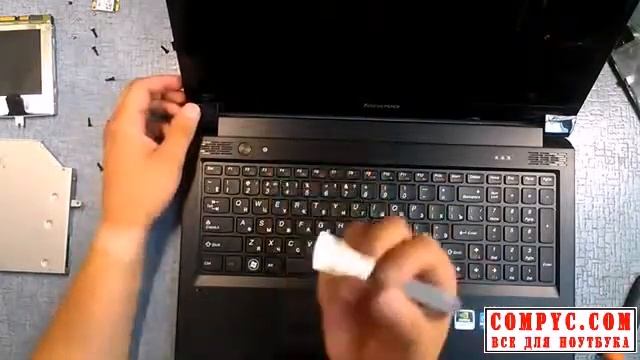 разобрать ноутбук Lenovo IdeaPad B570 Lenovo IdeaPad B570 disassembly http://compyc.com/ смотреть онлайн