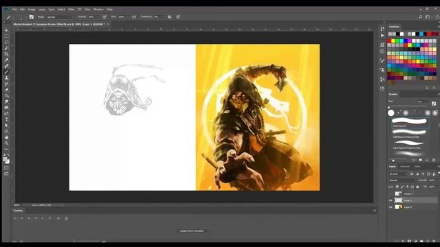 Mortal Kombat 11: Drawing Scorpion смотреть онлайн