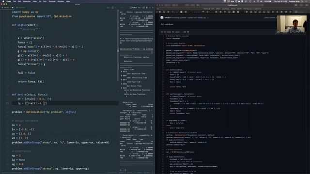 Demo: Using PyOptSparse, primarily with IPOPT, for Nonlinear Optimization in Python смотреть онлайн