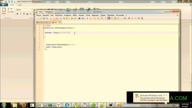 PHP DERSLERİ DERS 16 FONKSİYONLAR смотреть онлайн
